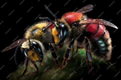 Premium AI Image | Honey Bee Eye Close Up