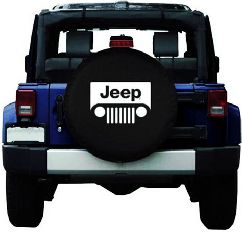 32"-33" JEEP Spare Wheel Tire Cover 17inch Tyre Covers Black HD Vinyl | eBay