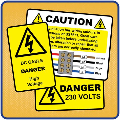 What are the different electrical warning stickers used for? - Pat ...