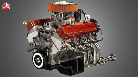 572 Engine - V8 Vintage Muscle Car Engine 3D model | CGTrader