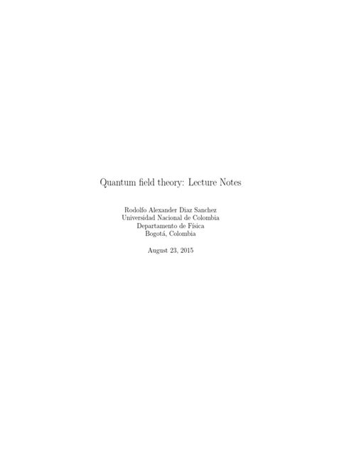 QFT | PDF | Field (Physics) | Eigenvalues And Eigenvectors