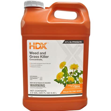 HDX 2.5 Gal. Weed and Grass Killer Concentrate-77760 - The Home Depot