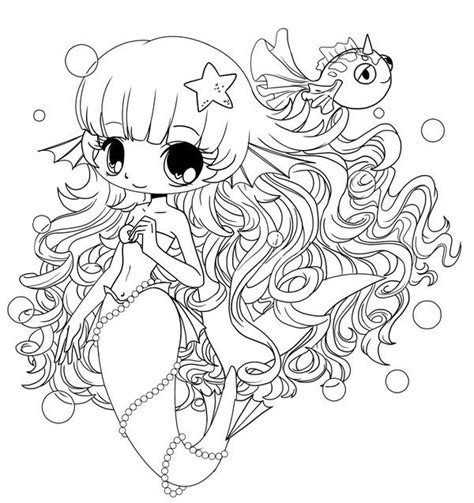 Mermaid Chibi WIP by *YamPuff on deviantART | Mermaid coloring pages ...