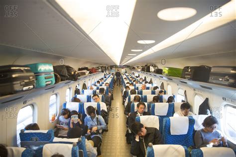 Tokyo, Japan - November 26, 2015: Bullet train interior of car stock ...