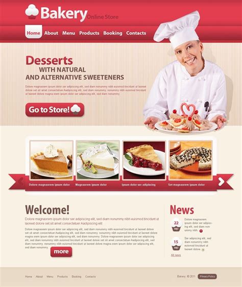 Bakery Website Templates