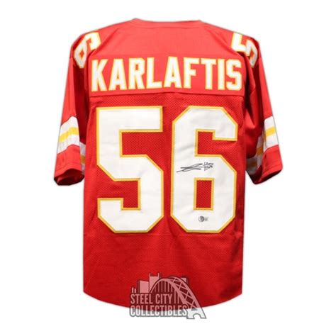 George Karlaftis Autographed Kansas City Custom Red Football Jersey ...