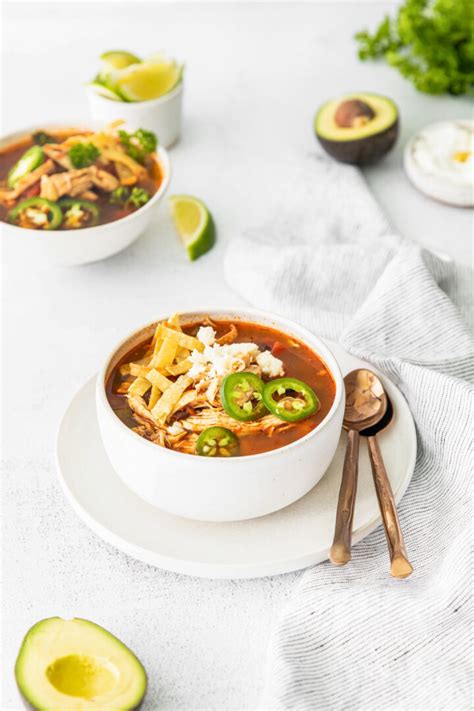 Instant Pot Chicken Tortilla Soup - Nutmeg Nanny