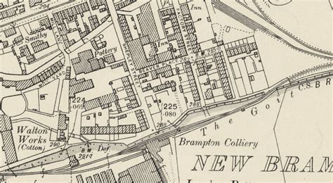 Old Ordnance Survey maps of Chesterfield, New Brampton history