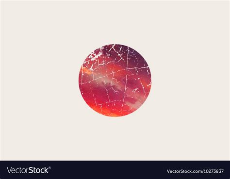 Round logo design grunge round beautiful element Vector Image