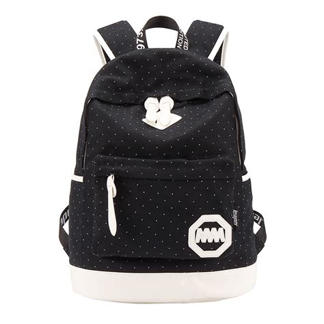 Polka Dot Print Fashion School Backpack Travel Bag on Luulla