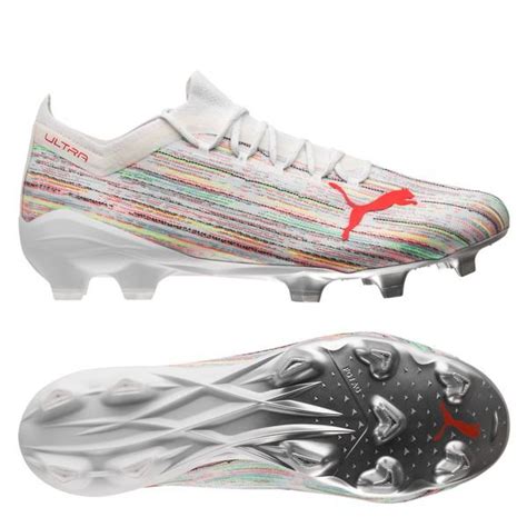 PUMA Ultra 1.2 FG/AG Spectra - PUMA White/Red Blast/Puma Silver