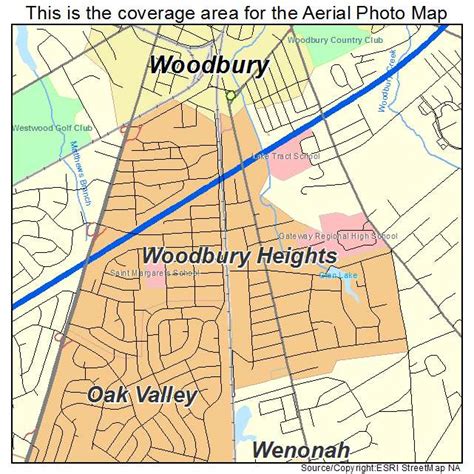 Aerial Photography Map of Woodbury Heights, NJ New Jersey