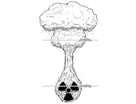 Atom Bomb Drawing