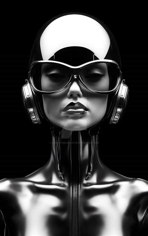 Woman wearing a futuristic glasses by AlgorithmicCreative on DeviantArt