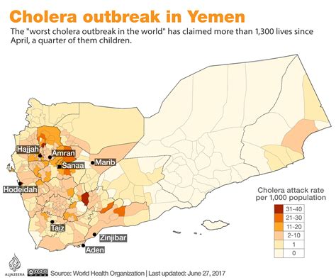 Yemen: 'World's worst cholera outbreak' mapped | Yemen | Al Jazeera