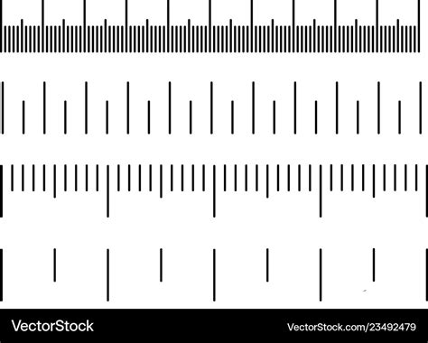 Measurement scale ruler or length Royalty Free Vector Image