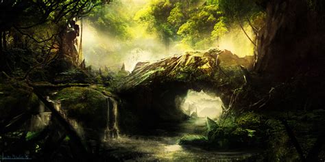 Fantasy Forest Wallpaper 4K Five people standing in front of ganesha ...