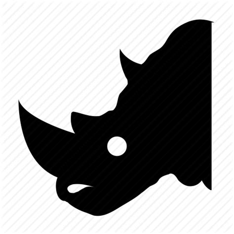 Rhino Head Silhouette at GetDrawings | Free download