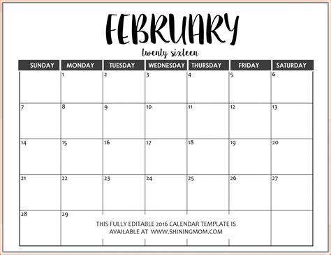 Microsoft Word Calendar Templates