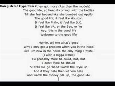 Kanye west lyrics to good life - YouTube