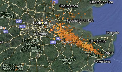 UK WEATHER: Lightning radar map shows terrifying storm over Britain | Weather | News | Express.co.uk