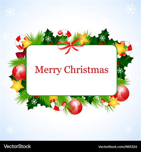 Christmas frame Royalty Free Vector Image - VectorStock