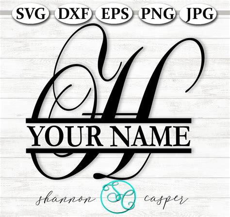 Split Monogram SVG Single Letter H for Cricut and Silhouette - Etsy