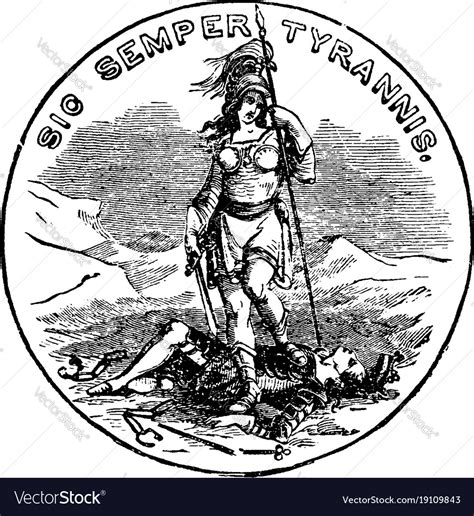 The official seal of the us state of virginia in Vector Image