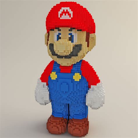 c4d lego mario modelled