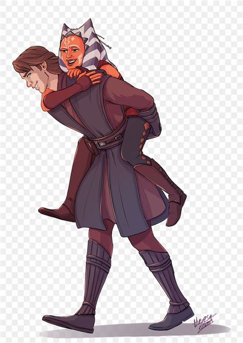 Anakin Skywalker Ahsoka Tano Obi-Wan Kenobi Star Wars: The Clone Wars, PNG, 905x1280px, Anakin ...