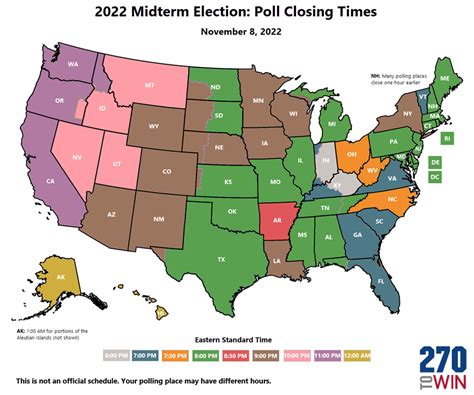 2022 Midterm Elections: poll closing times : r/USElectionMaps