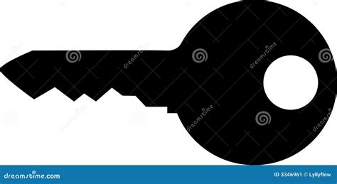 Key silhouette stock vector. Illustration of keyless, pattern - 3346961