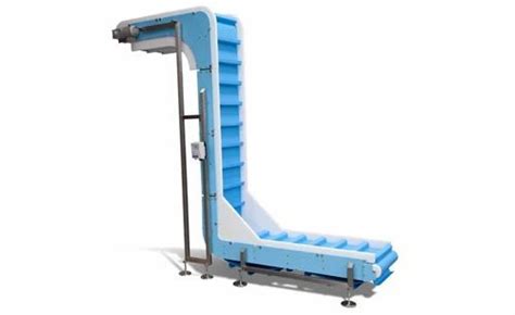 Polyester Mild Steel Vertical Belt Conveyor, Capacity: 100-150 Kg Per Feet, | ID: 8726105612