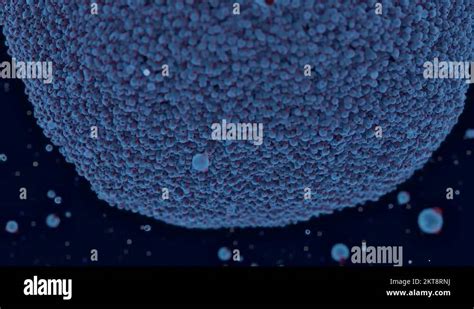 Condensation nucleus collecting layers of water molecules Stock Video ...