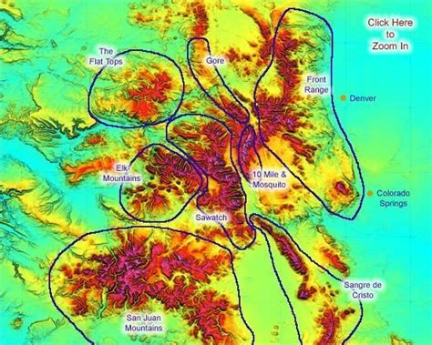 Map Of Colorado Mountain Ranges - Park Houston Map