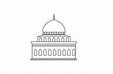 Islamic Mosque Icon Coloring Page Graphic By Lirisyaco · Creative Fabrica sketch template