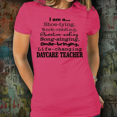 Funny Teacher T-shirt/ Daycare Teacher T-shirt/ Unisex Teacher T-shirt/ Daycare Shirt for ...