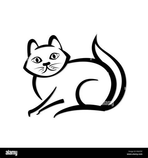 Cat logo Black and White Stock Photos & Images - Alamy