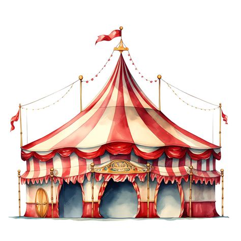 Premium AI Image | beautiful Circus Tent watercolor Carnival clipart ...