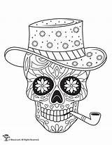Printable Sugar Skull Coloring Pages sketch template