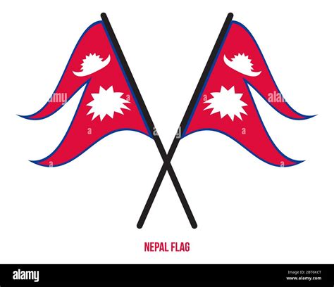 Nepal Flag Waving Vector Illustration on White Background. Nepal ...