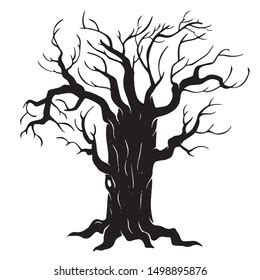 Horror Tree Silhouette Vector Format Stock Vector (Royalty Free) 1498895876 | Shutterstock