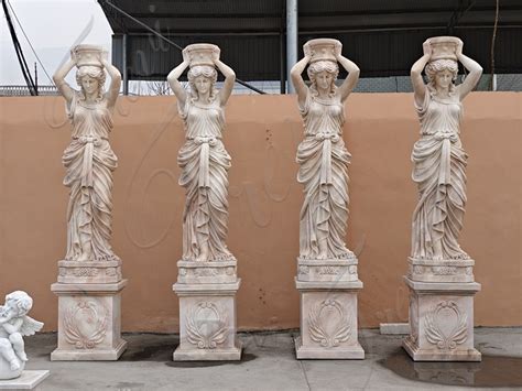 Solid White Marble Statue Columns Factory Supplier TMCO-02-Trevi Marble Sculpture