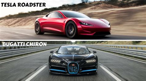 √ Tesla Roadster Vs Bugatti Chiron Comparison - Information Car in the ...