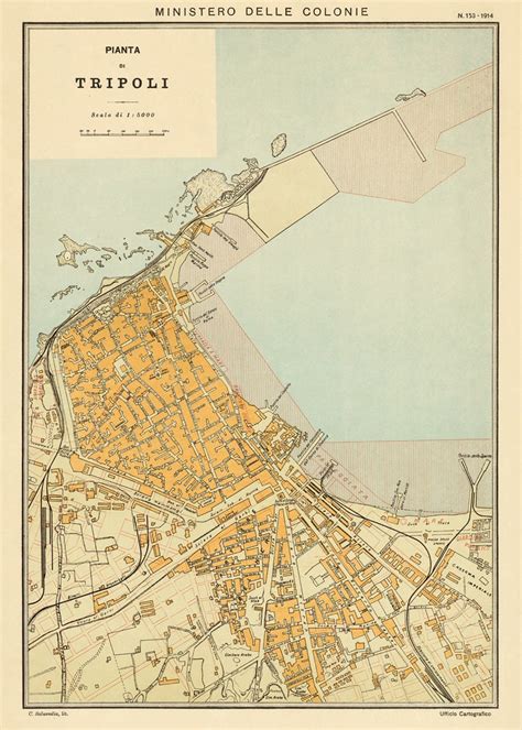 Tripoli Map Vintage City Plan of Tripoli Historical Map - Etsy