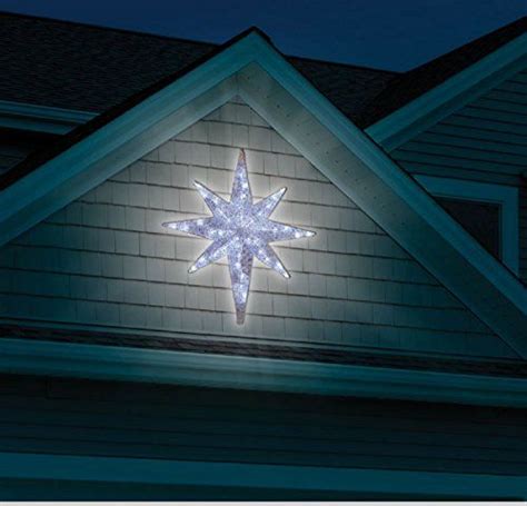 CHRISTMAS 4' LED LIGHTED STAR OF BETHLEHEM OUTDOOR HANGING PROP ...