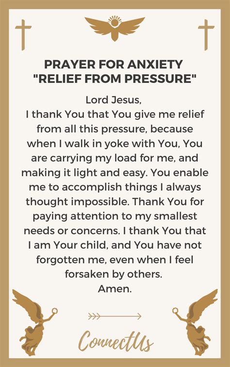 25 Uplifting Prayers for Anxiety with Prayer Card Images – ConnectUS