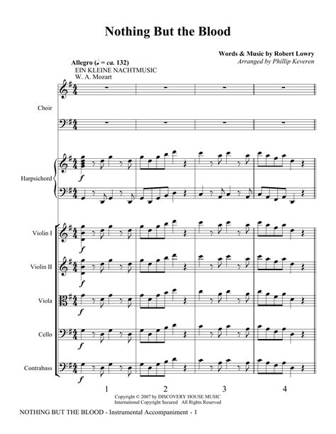 Nothing But the Blood - Score | Sheet Music Direct