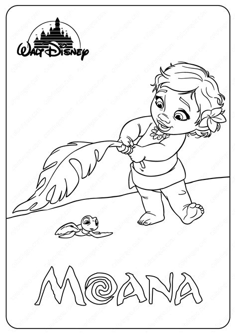 Baby Moana Coloring Pages | Moana coloring pages, Disney coloring pages printables, Disney ...