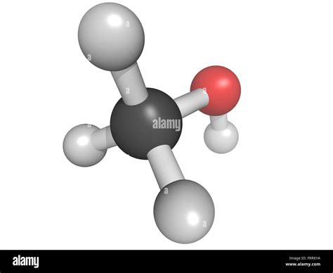 Chemical structure of a methanol (methyl alcohol, MeOH) molecule Stock Photo - Alamy